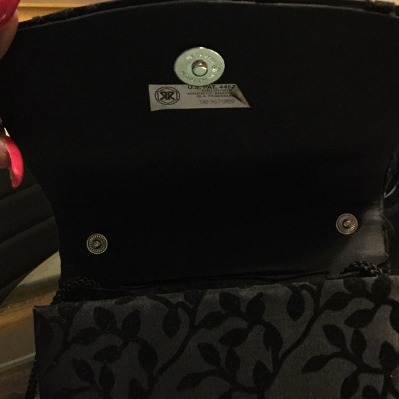 KF Ltd. Black Velour Evening Handbag - Picture 4 of 4